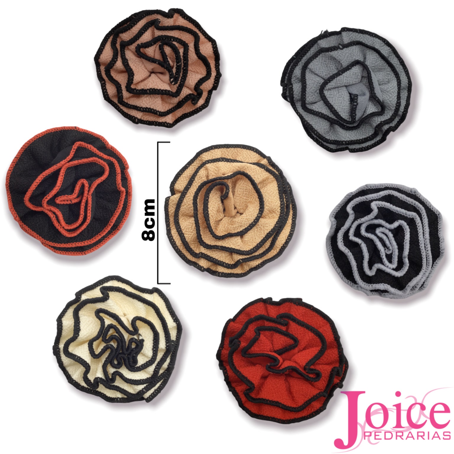 Flor de tecido 8cm mix