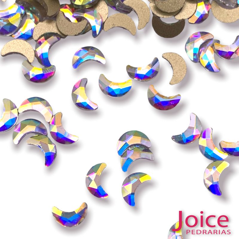 Imitação Swarowski meia lua furtacor