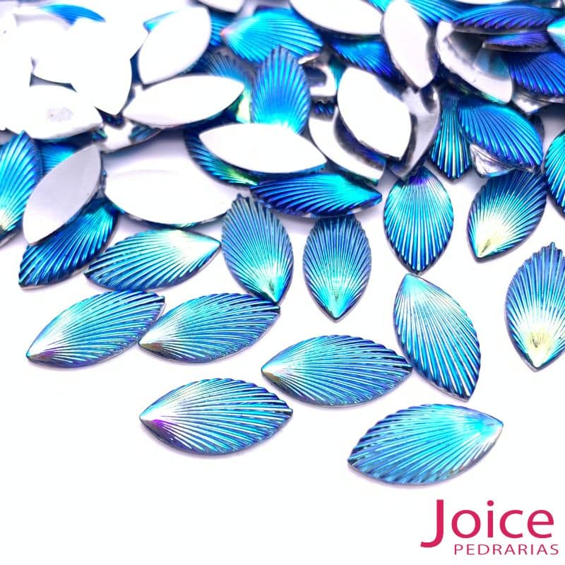 Navete Concha 9mm X18mm azul