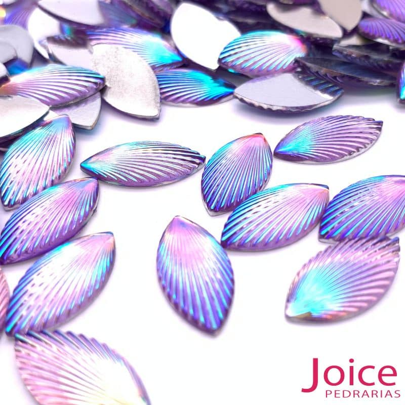 Navete Concha 9mm X18mm lilais