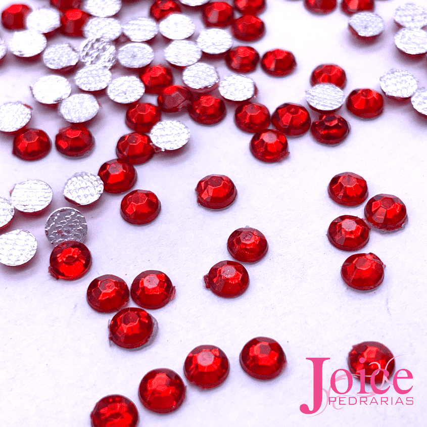 Chaton diamante termocolante 4mm vermelho