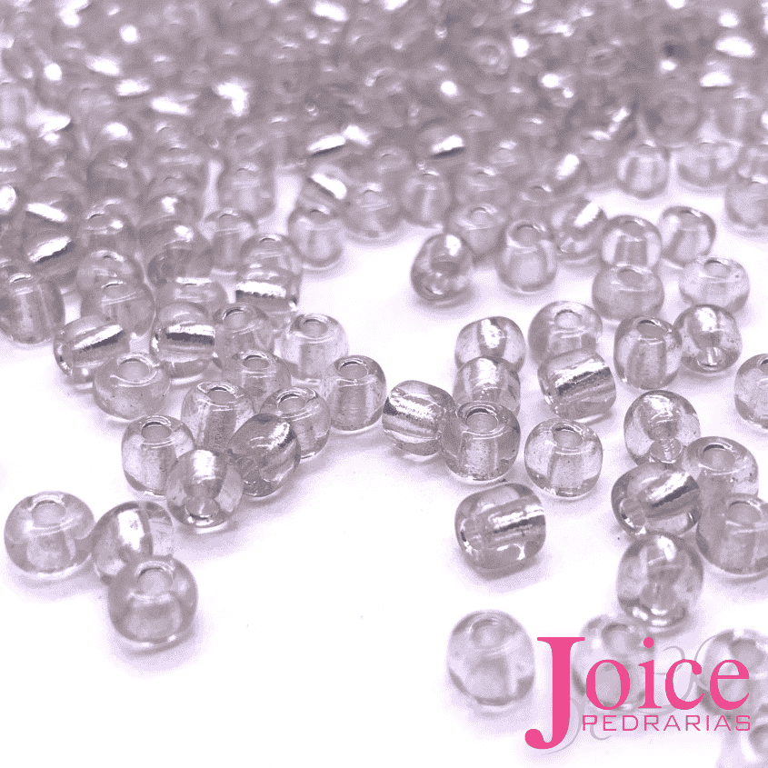 Miçangas 3mm cristal prata