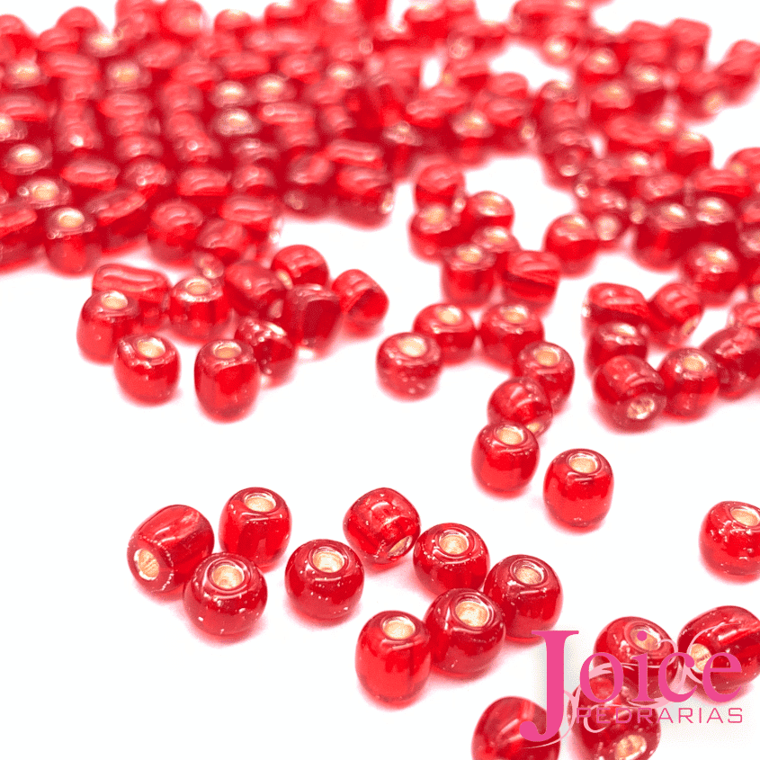 Miçangas 3mm vermelho escuro