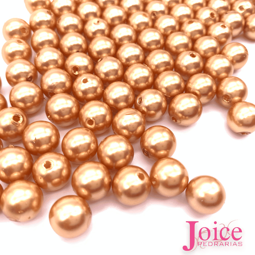 perola 10mm dourado escuro