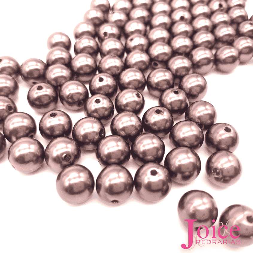 perola 10mm marrom