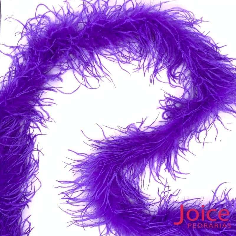 estola de avestruz roxo