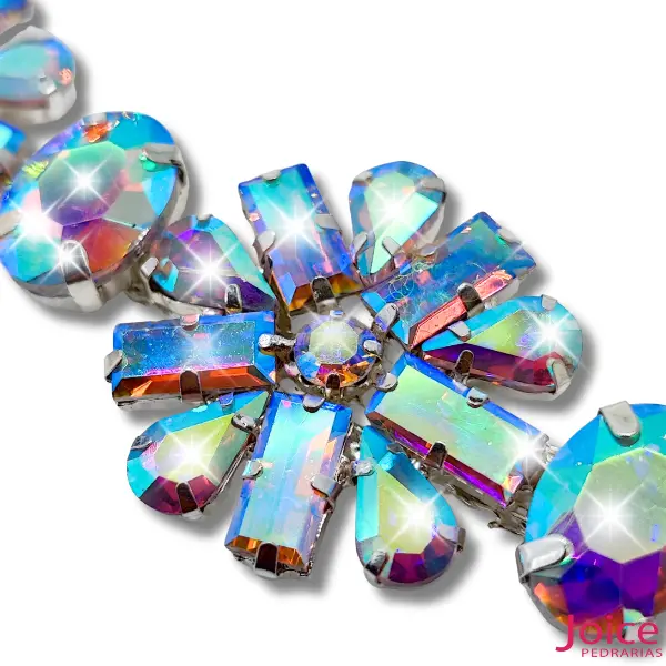 Aplique De Strass 3cm X 14cm C1-Unidades RefLH07__2